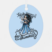 'tis the season for shimmies card ornament aus metall (Rückseite)