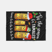 Tis The Season For Tamales Christmas Holiday Mexic Fleecedecke (Vorderseite (Horizontal))