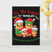 Tis The Season For Tamales Mexican Christmas Santa Karte (Gelbe Blume)