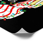 Tis The Season Funny Christmas Tree Snack Cake Xma Poster (Ecke)