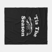 Tis The Season Funny Crawfish Boil Mardi Gras Caju Fleecedecke (Vorderseite (Horizontal))