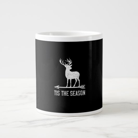 Tis The Season Funny Deer Hunting Jumbo-Tasse (Vorderseite)