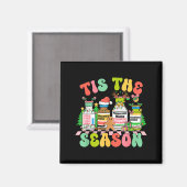 Tis The Season Funny Nurse Christmas Bottles  Magnet (Vorderseite/Rückseite)