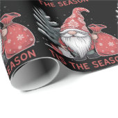 Tis The Season Gnome Christmas Holiday Winter Geschenkpapier (Rolleneckpunkt)