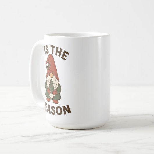 Tis The Season Gnome Christmas Kaffeetasse (Vorderseite Links)
