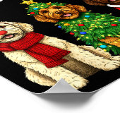 Tis The Season Goldendoodle Christmas Santa Doodle Poster (Ecke)