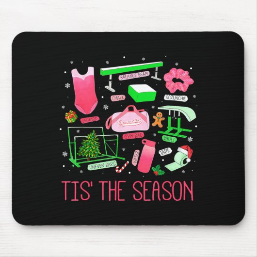 Tis The Season Gymnastics Workout Fitness Exercise Mousepad (Vorne)