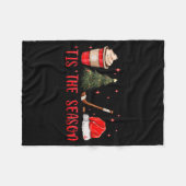 Tis The Season Hockey Coffee Xmas Tree Ice Hockey Fleecedecke (Vorderseite (Horizontal))