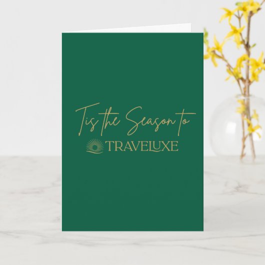 Tis the Season Holiday Card Green Karte (Gelbe Blume)