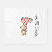 Tis The Season Holiday Christmas Fleecedecke (Vorderseite (Horizontal))
