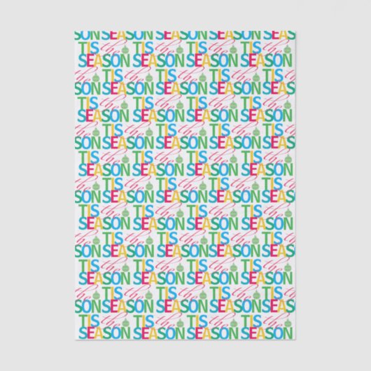 Tis the Season Holiday Tissue Paper Seidenpapier (Vorderseite)