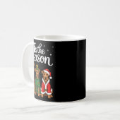 Tis The Season Irierrier Christmas Santa Dog Lover Kaffeetasse (Vorderseite Links)