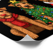 Tis The Season Irierrier Christmas Santa Dog Lover Poster (Ecke)