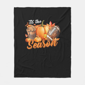 Tis The Season Kürbisblatt-Latte Herbst Thanksgivi Fleecedecke