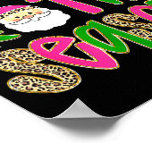 Tis The Season Leopard Print Nk Christmas Santa Sn Poster (Ecke)