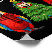 Tis The Season Let Macaw Christmas Santa Parrot  Poster (Ecke)