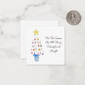 Tis The Season Little Christmas Tree Mitteilungskarte (Vorderseite/Rückseite Beispiel)