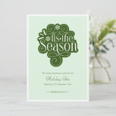 T'is the Season Mint Green Christmas Party Einladung (Stehend Vorderseite)
