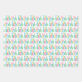 Tis the Season Multi Design Wrapping Paper Geschenkpapier Set