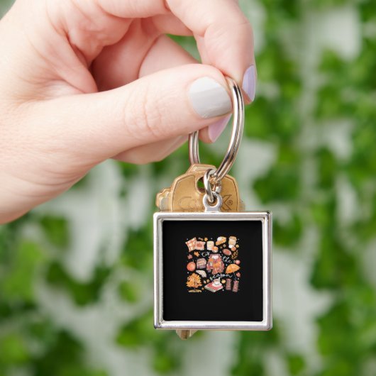 Tis The Season Pumpkin Autumn Fall Yall Leaves Tha Schlüsselanhänger (Hand)