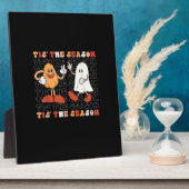 Tis The Season Pumpkin Boo 70s Halloween Costume Fotoplatte (Seite)