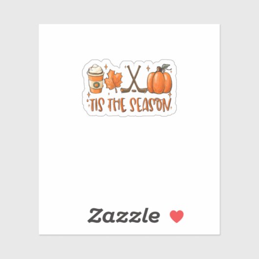 Tis The Season Pumpkin Latte Fall Leaves Thanksgiv Aufkleber (Blatt)