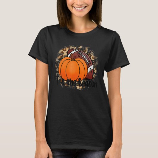 Tis The Season Pumpkin Leaf Latte Fall Thanksgivin T-Shirt (Vorderseite)