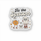 Tis The Season Retro Halloween Party Funny Boo Pum Aufkleber (Vorderseite)