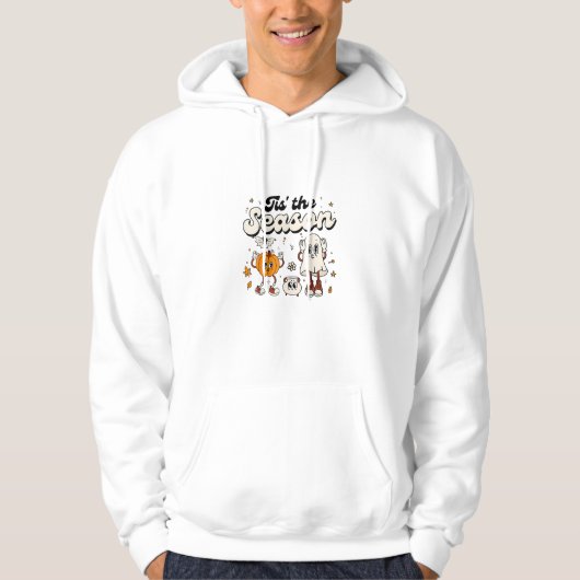 Tis The Season Retro Halloween Party Funny Boo Pum Hoodie (Vorderseite)