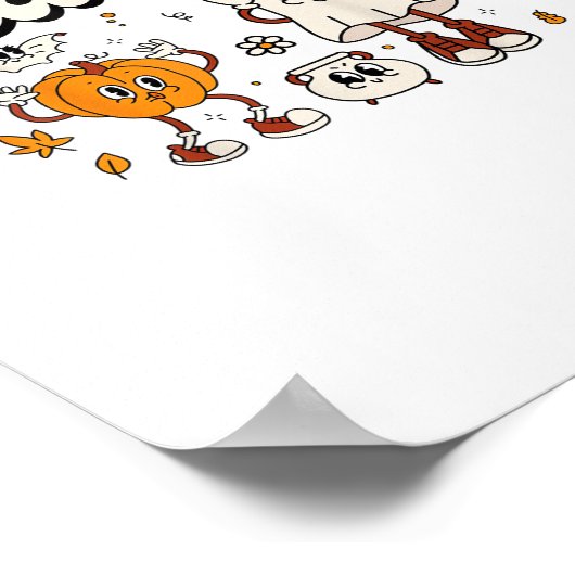 Tis The Season Retro Halloween Party Funny Boo Pum Poster (Ecke)