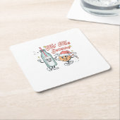 Tis The Season Retro Milk And Cookie Christmas Rechteckiger Pappuntersetzer (angewinkelt)