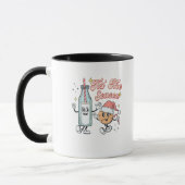 Tis The Season Retro Milk And Cookie Christmas Tasse (Links)