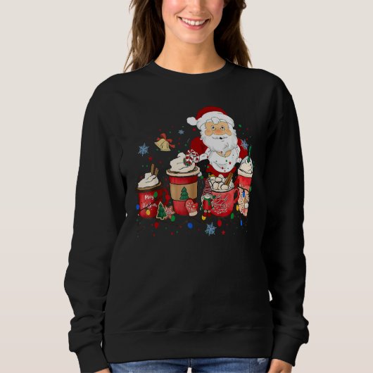 Tis The Season Santa Christmas Coffee Sweatshirt (Vorderseite)
