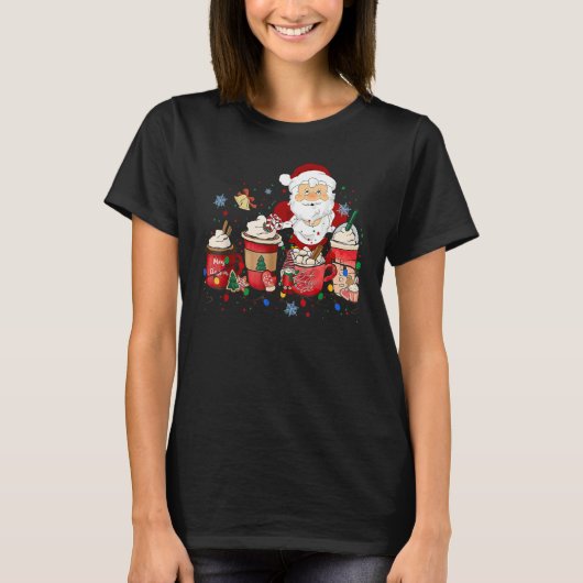 Tis The Season Santa Christmas Coffee T-Shirt (Vorderseite)