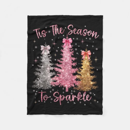 Tis The Season Sparkle Christmas Tree Xmas Women G Fleecedecke (Vorderseite)