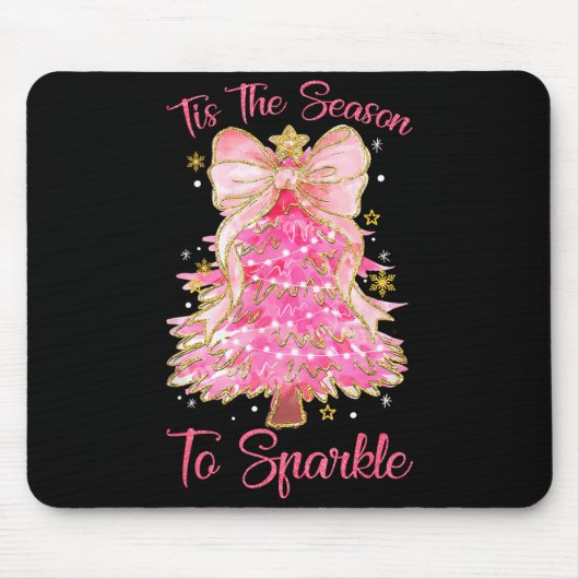 Tis The Season Sparkle Christmas Tree Xmas Women G Mousepad (Vorne)
