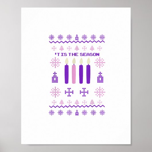 Tis The Season Sweater Christmas Xmas Catholic Poster (Vorne)