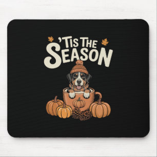 Tis The Season Swissy Dog Fall Kaffee Herbst-Kürbi Mousepad