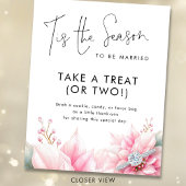 Tis the season Take Treat Favor Sign Bridal Shower Poster