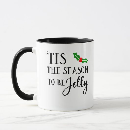 Tis The Season To Be Christmas Mistletoe Tasse (Links)