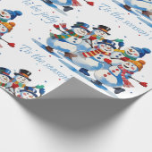 Tis the Season to be Jolly Dancing Jolly Snowmen Geschenkpapier (Ecke)