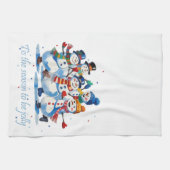 Tis the Season to be Jolly Dancing Jolly Snowmen Geschirrtuch (Horizontal)