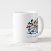 Tis the Season to be Jolly Dancing Jolly Snowmen Jumbo-Tasse (Vorderseite Rechts)