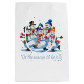 Tis the Season to be Jolly Dancing Jolly Snowmen Mittlere Geschenktüte (Vorderseite)