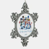 Tis the Season to be Jolly Dancing Jolly Snowmen Schneeflocken Zinn-Ornament (Links)