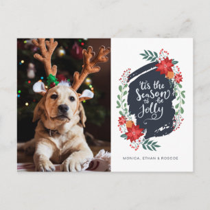 'Tis the Season to be Jolly   Foto-Weihnachtskarte Feiertagspostkarte