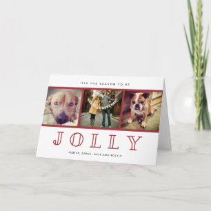 'Tis the Season to Be Jolly Photo Pet Christmas Feiertagskarte