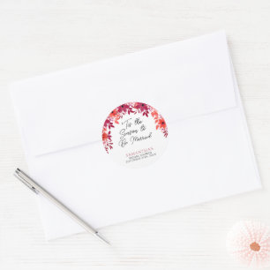 'Tis the Season to Be Married Florale Brautparty Runder Aufkleber