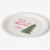 Tis the Season to be Married Holiday Bridal Shower Pappteller (Schrägansicht)