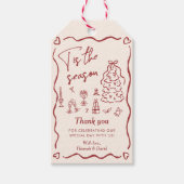 Tis the Season to be Married Thank You Geschenkanhänger (Vorderseite)